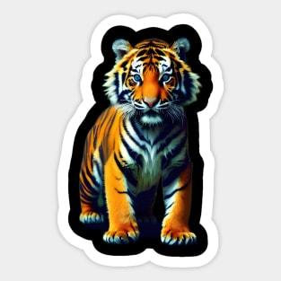 Tiger Cub Wildlife Sticker